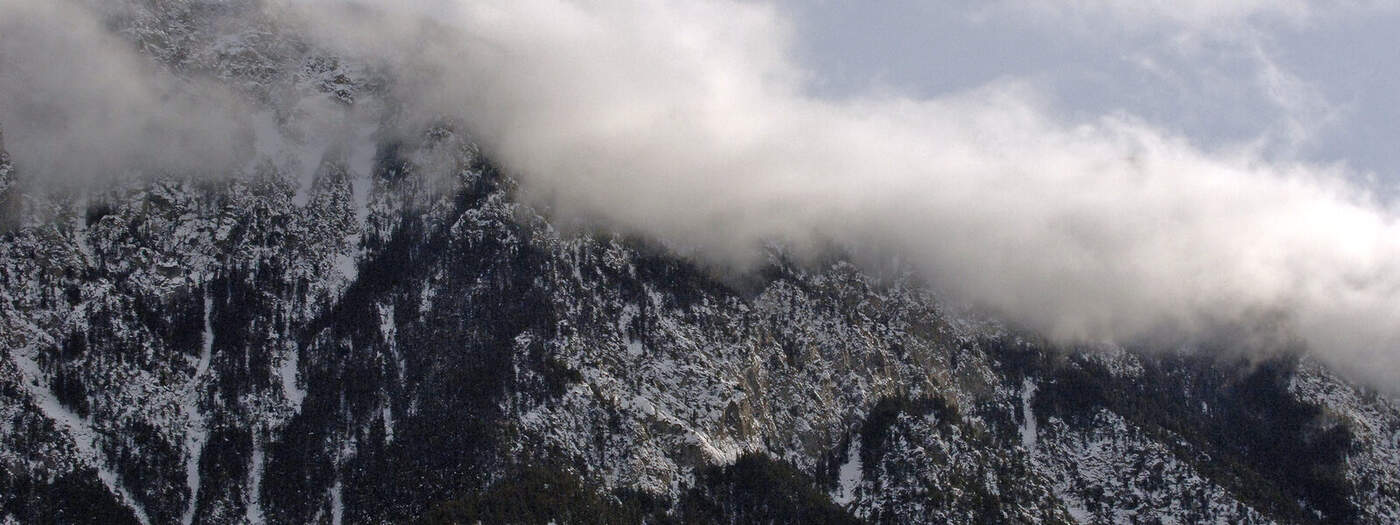 Snow-capped mountains in British Columbia — photograph by Terry T. Preshaw