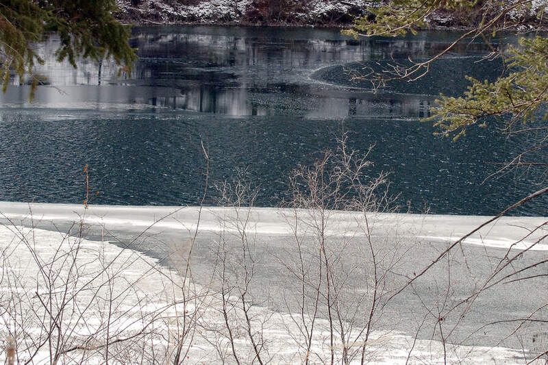 Winter river in British Columbia — photograph by Terry T. Preshaw